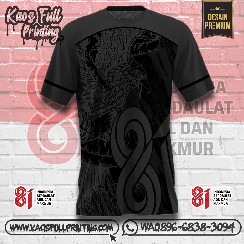 Kaos Agustusan Hitam Putih