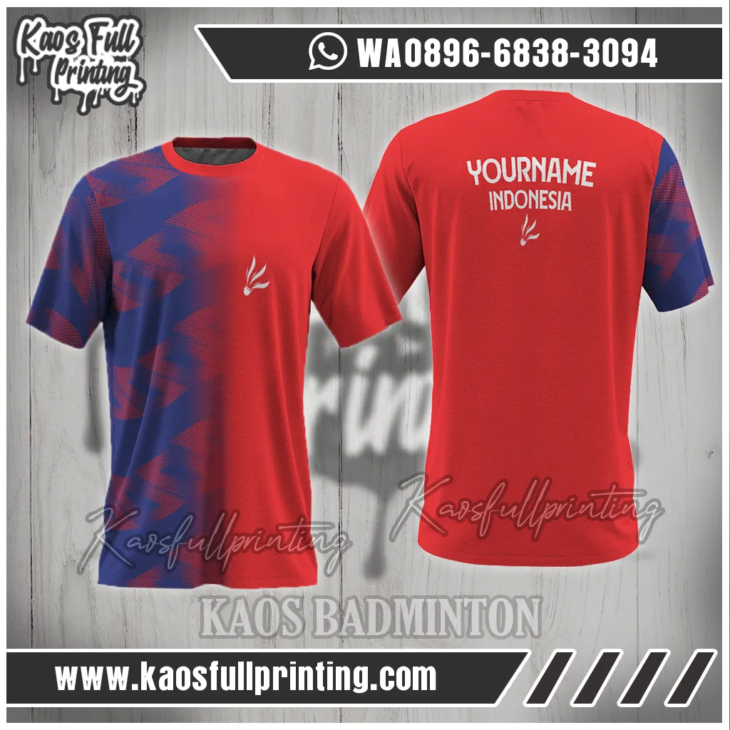 Jual Kaos Bulutangkis Printing