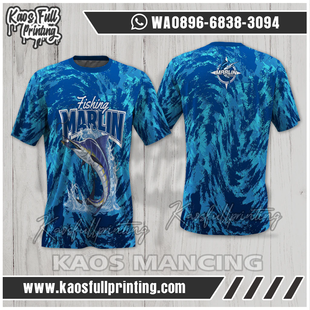 Jual Kaos Mancing Bandung Untuk Pemancing Motif Marlin